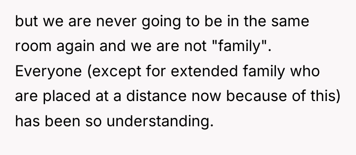 but we are never going to be in the same...