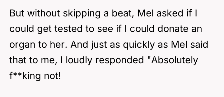 But without skipping a beat, Mel asked if I could...