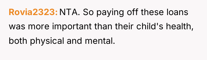 Rovia2323 NTA. So paying off these loans was more important...