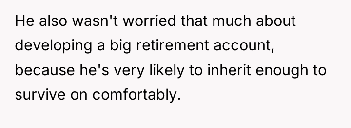 He also wasn't worried that much about developing a big...