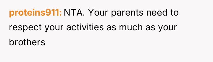 proteins911 NTA. Your parents need to respect your activities as...