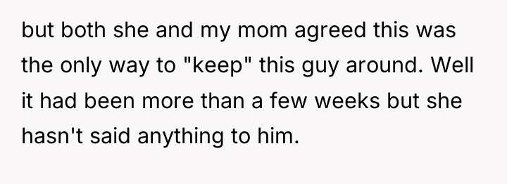 but both she and my mom agreed this was the...