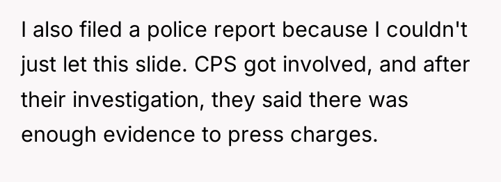 I also filed a police report because I couldn't just...