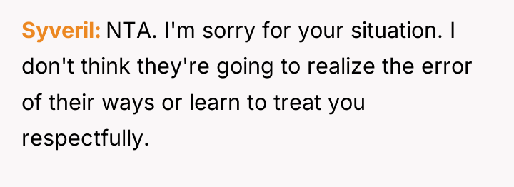 Syveril NTA. I'm sorry for your situation. I don't think...