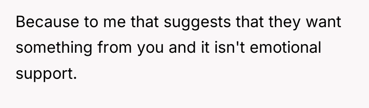 Because to me that suggests that they want something from...