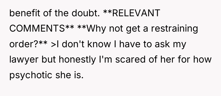 benefit of the doubt. **RELEVANT COMMENTS** **Why not get a...