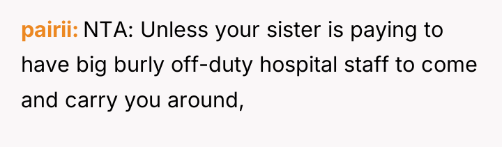 pairii NTA: Unless your sister is paying to have big...