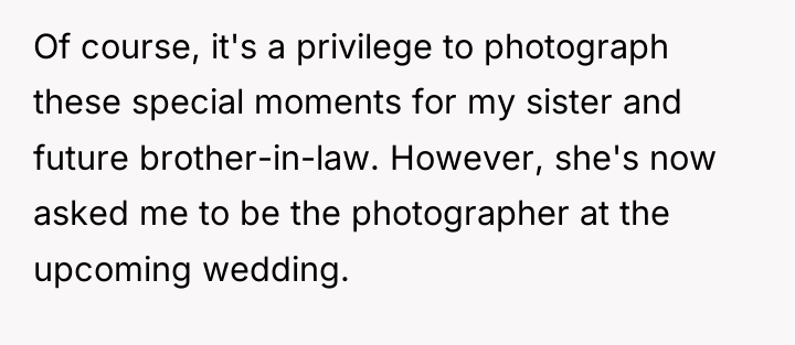 Of course, it's a privilege to photograph these special moments...