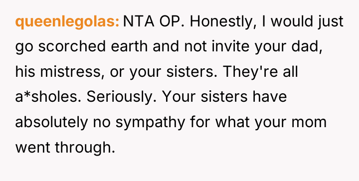queenlegolas NTA OP. Honestly, I would just go scorched earth...
