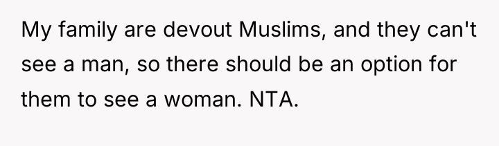My family are devout Muslims, and they can't see a...