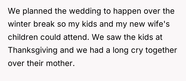 We planned the wedding to happen over the winter break...