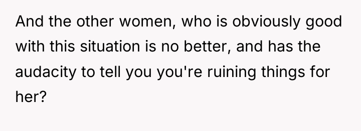 And the other women, who is obviously good with this...