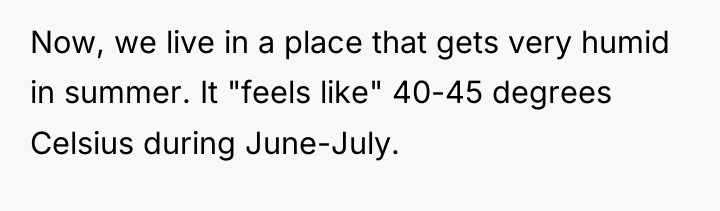 Now, we live in a place that gets very humid...