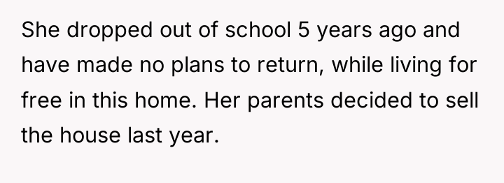 She dropped out of school 5 years ago and have...
