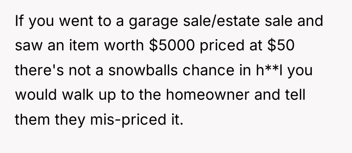 If you went to a garage sale/estate sale and saw...