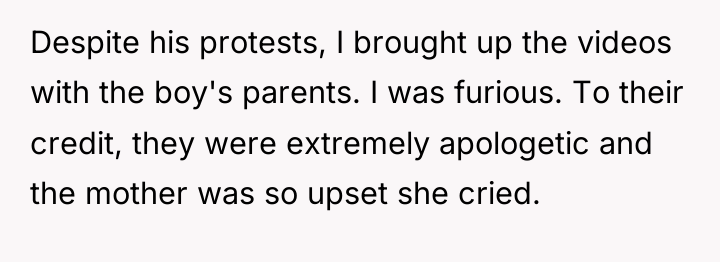 Despite his protests, I brought up the videos with the...