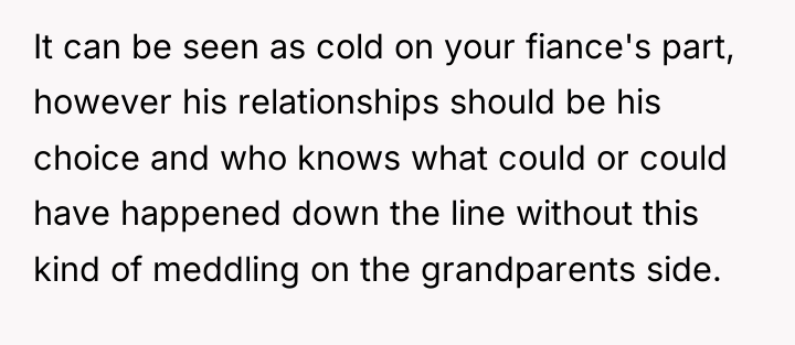 It can be seen as cold on your fiance's part,...