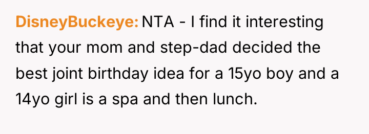 DisneyBuckeye NTA - I find it interesting that your mom...