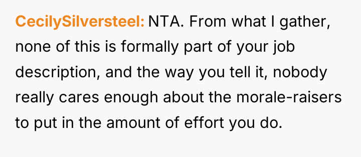 CecilySilversteel NTA. From what I gather, none of this is...