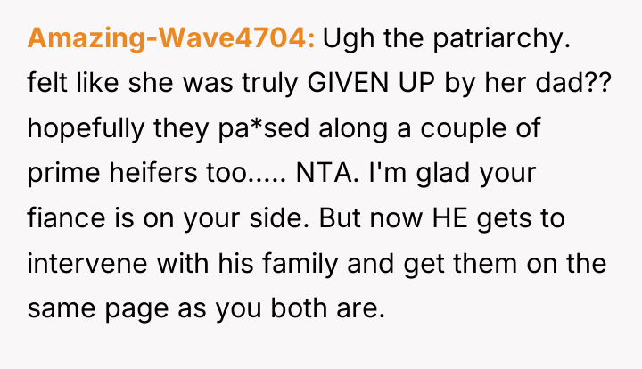 Amazing-Wave4704 Ugh the patriarchy. felt like she was truly GIVEN...