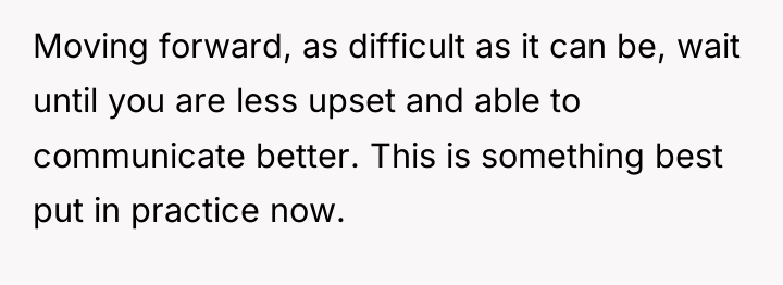 Moving forward, as difficult as it can be, wait until...