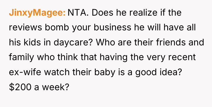 JinxyMagee NTA. Does he realize if the reviews bomb your...