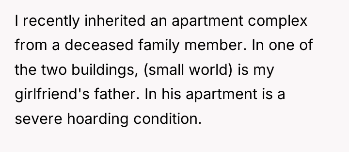 I recently inherited an apartment complex from a deceased family...