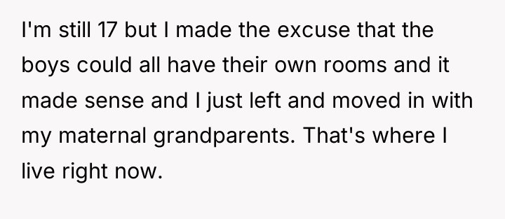 I'm still 17 but I made the excuse that the...