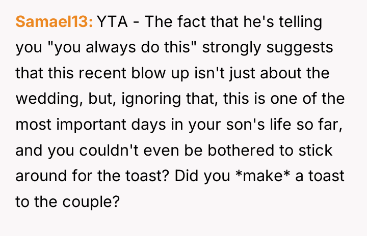 Samael13 YTA - The fact that he's telling you "you...