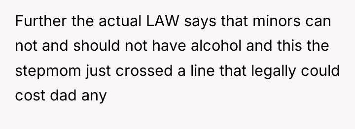 Further the actual LAW says that minors can not and...
