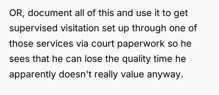 OR, document all of this and use it to get...