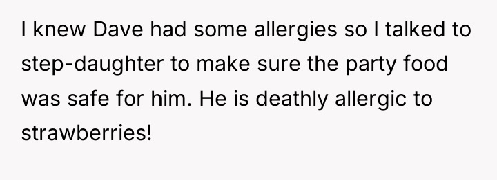I knew Dave had some allergies so I talked to...