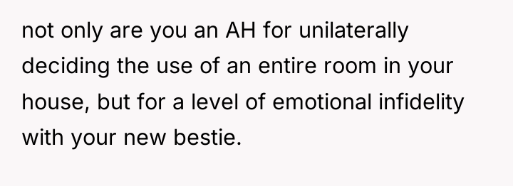 not only are you an AH for unilaterally deciding the...