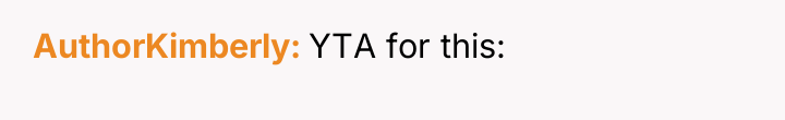 AuthorKimberly YTA for this: