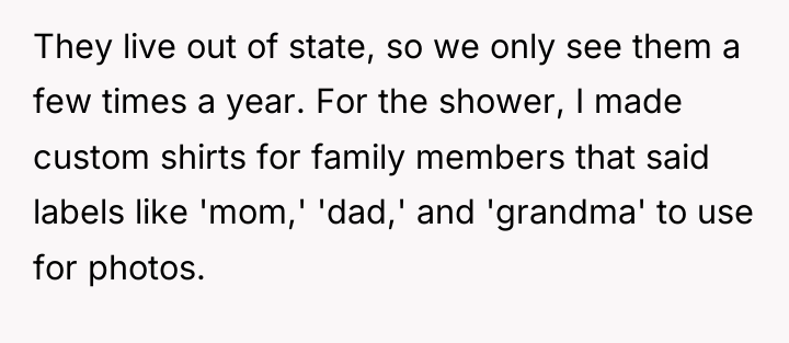 They live out of state, so we only see them...