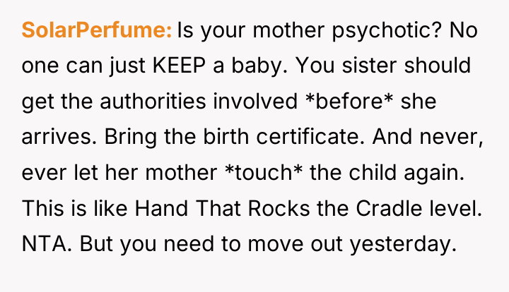 SolarPerfume Is your mother psychotic? No one can just KEEP...