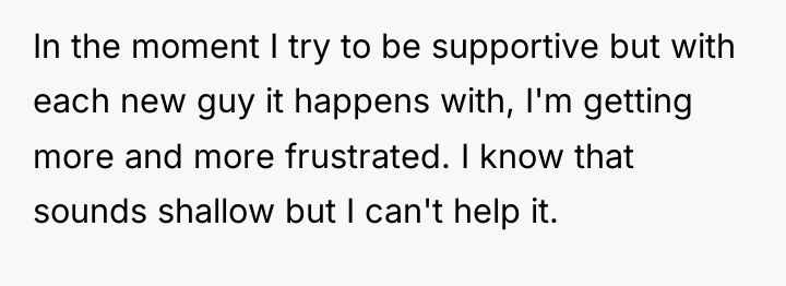 In the moment I try to be supportive but with...
