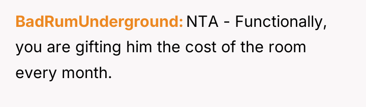 BadRumUnderground NTA - Functionally, you are gifting him the cost...