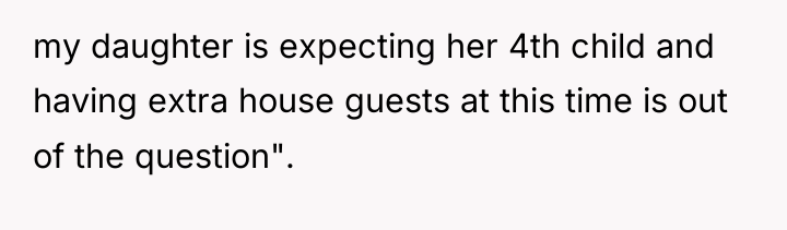 my daughter is expecting her 4th child and having extra...