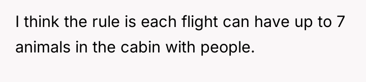 I think the rule is each flight can have up...
