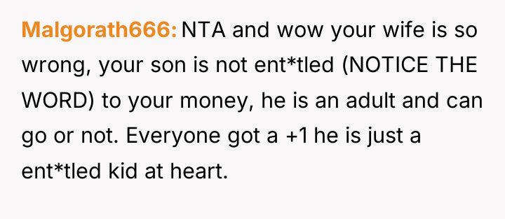 Malgorath666 NTA and wow your wife is so wrong, your...