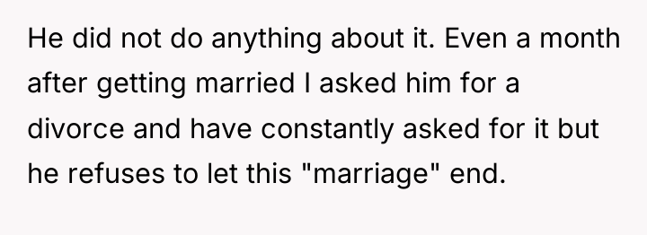 He did not do anything about it. Even a month...