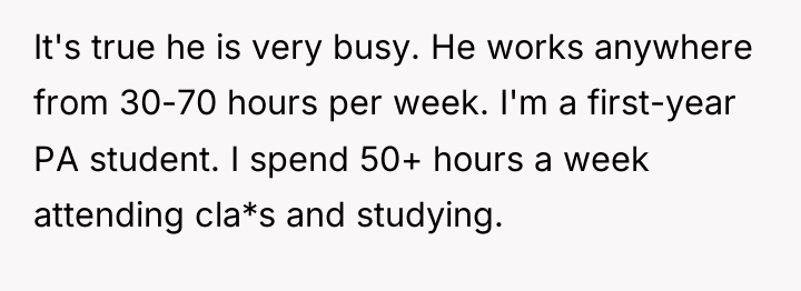 It's true he is very busy. He works anywhere from...