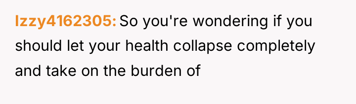 Izzy4162305 So you're wondering if you should let your health...