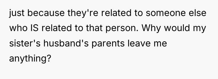 just because they're related to someone else who IS related...