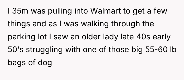 I 35m was pulling into Walmart to get a few...