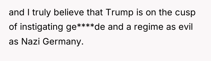 and I truly believe that Trump is on the cusp...