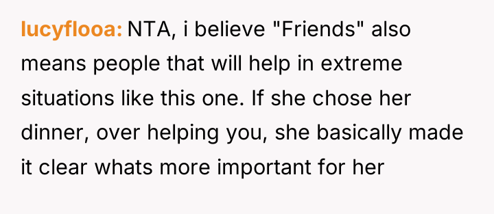 lucyflooa NTA, i believe "Friends" also means people that will...