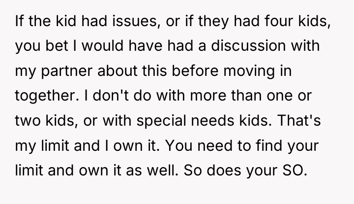 If the kid had issues, or if they had four...