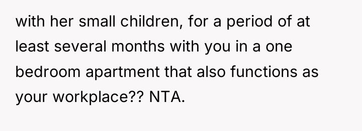 with her small children, for a period of at least...